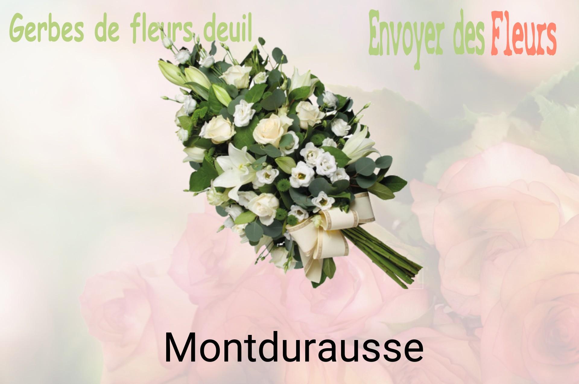 Gerbe de fleurs de deuil livrée à Montdurausse